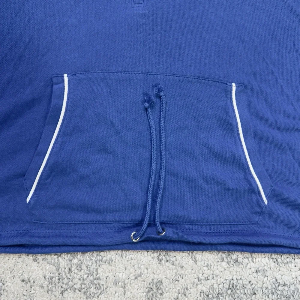 J.‎ Crew Full Zip Hoodie Unisex Cropped Size 3X Blue Pockets Fall Casual